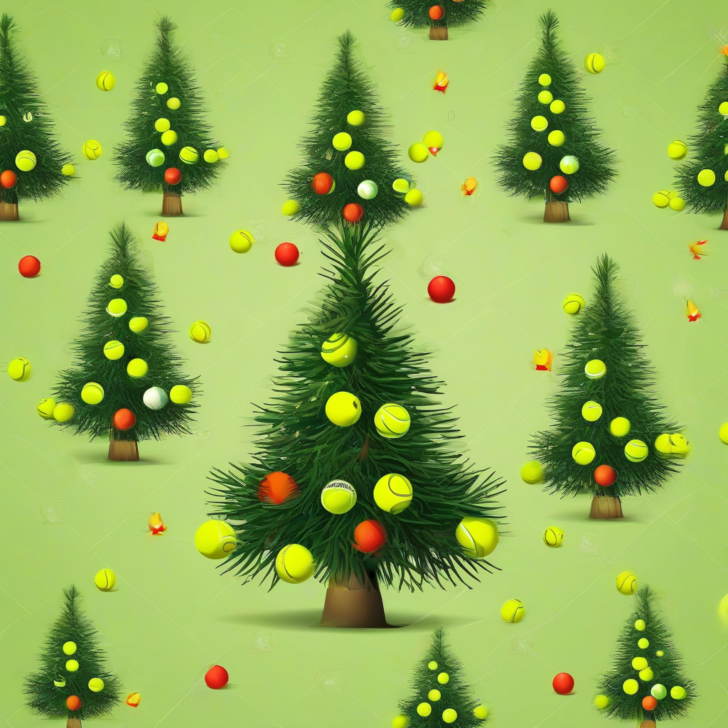 a christmas tree with tennis balls as ornaments by मुफ्त एआई छवि जनरेटर - बिना लॉगिन के✨ | AIGAZOU