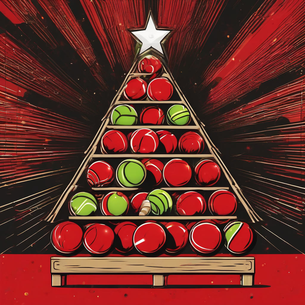 a beautiful christmas tree with tennis balls by Générateur d'images par IA gratuit - Aucune connexion nécessaire✨ | AIGAZOU