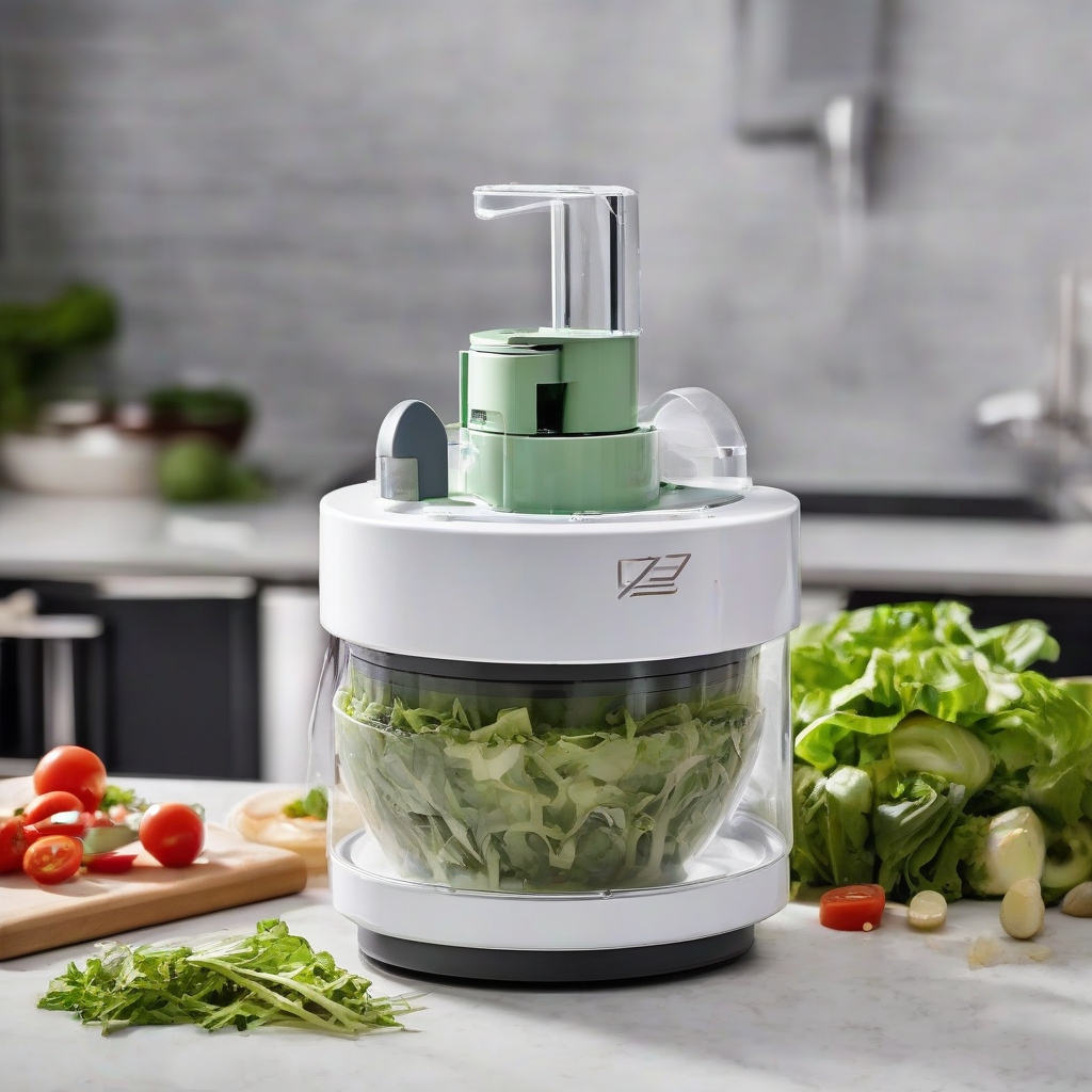 compact fully automatic salad making machine by मुफ्त एआई छवि जनरेटर - बिना लॉगिन के✨ | AIGAZOU