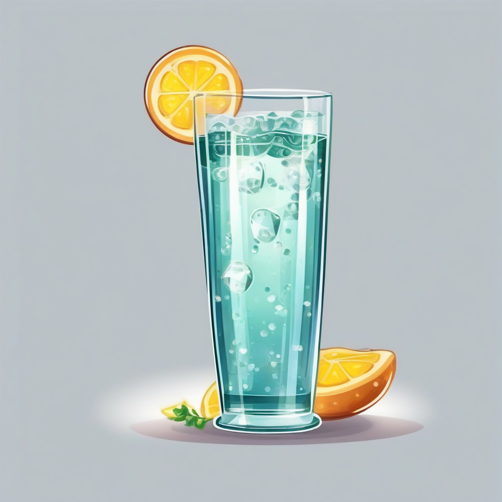 a glass of sparkling water cartoon style by मुफ्त एआई छवि जनरेटर - बिना लॉगिन के✨ | AIGAZOU