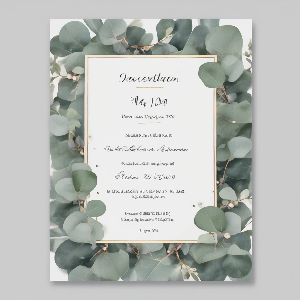 new year reception eucalyptus letter template by मुफ्त एआई छवि जनरेटर - बिना लॉगिन के✨ | AIGAZOU