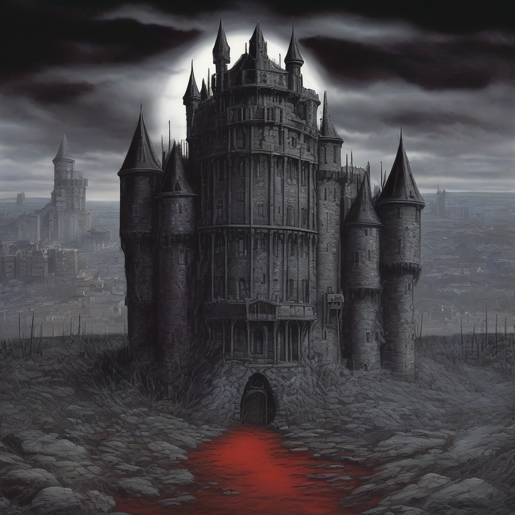 the crimson kings castle stephen kings dark tower by मुफ्त एआई छवि जनरेटर - बिना लॉगिन के✨ | AIGAZOU