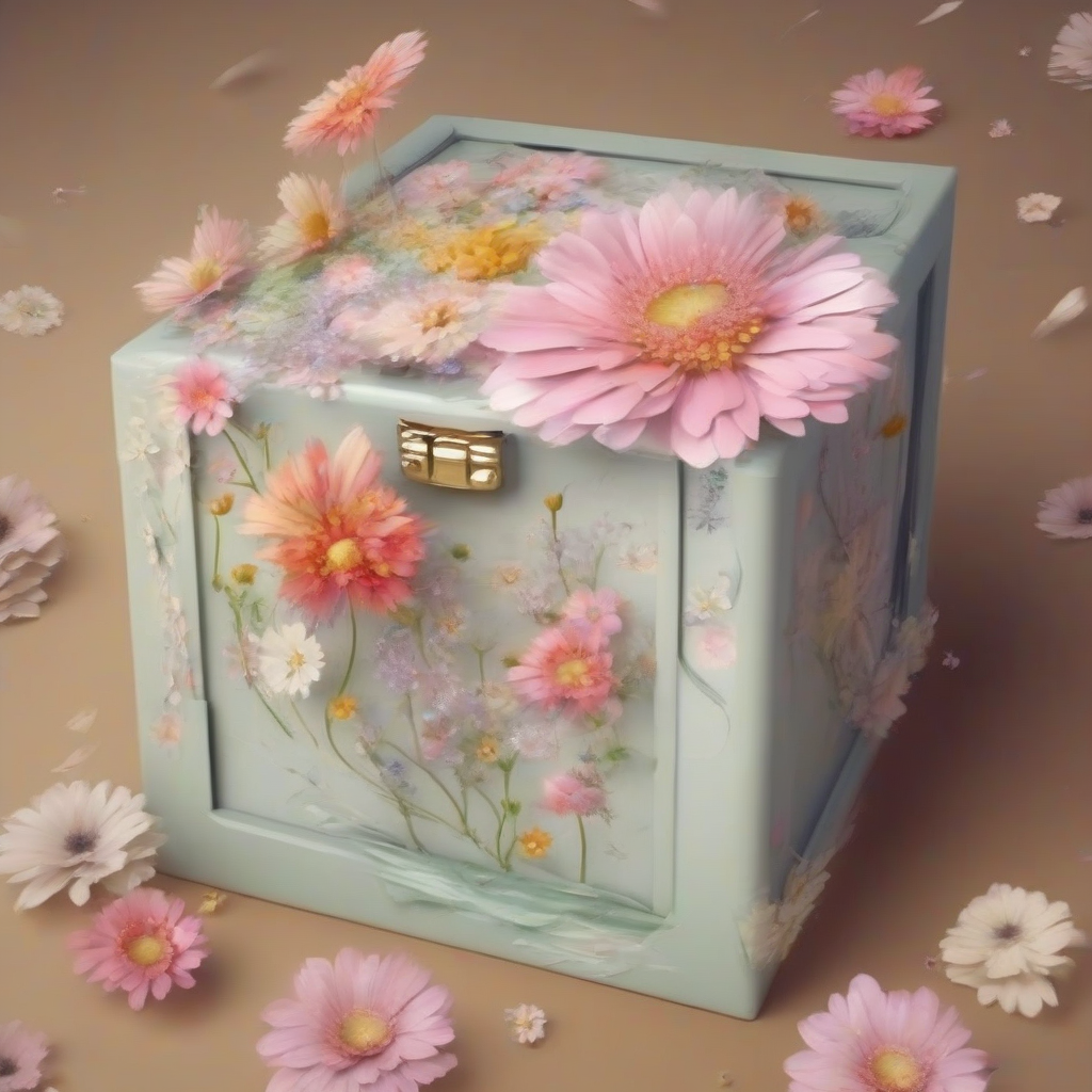 realistic style dream box with flowers by मुफ्त एआई छवि जनरेटर - बिना लॉगिन के✨ | AIGAZOU