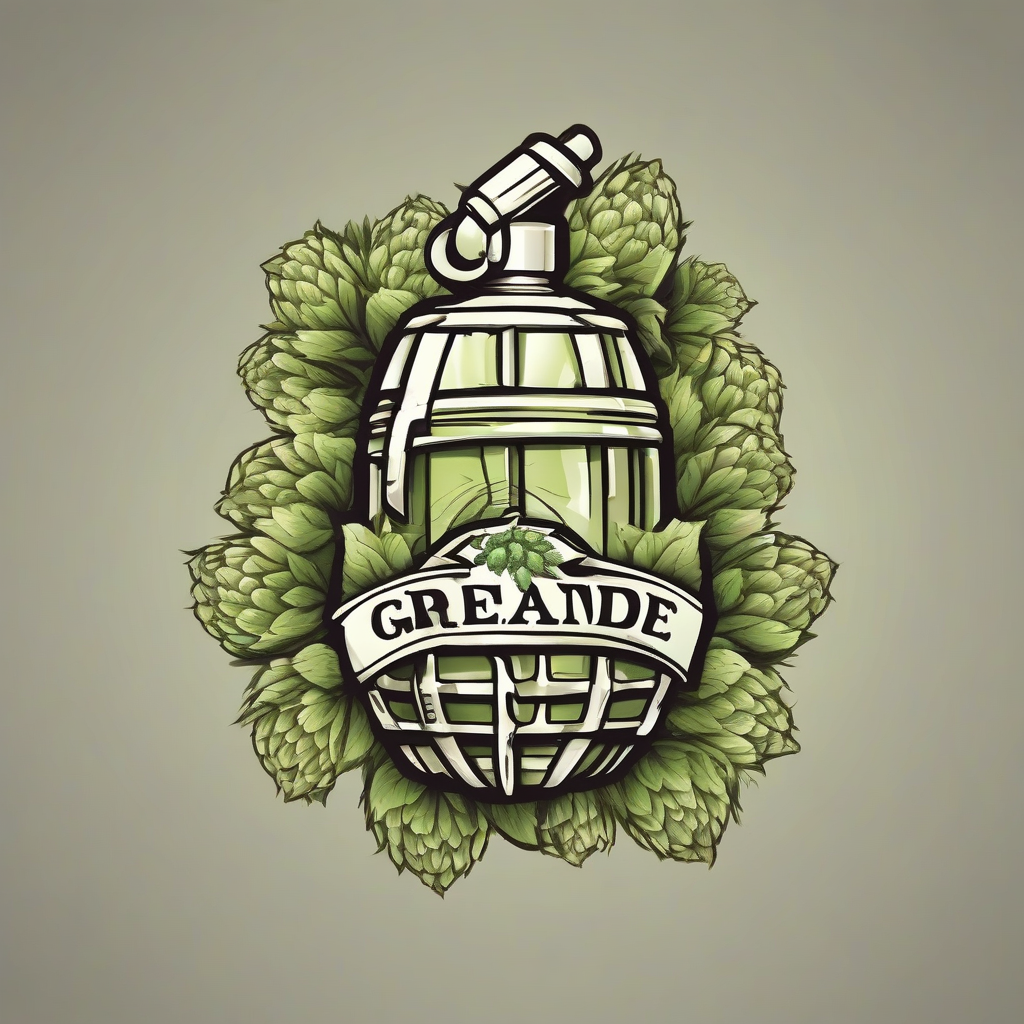 logo grenade made with hop flower by मुफ्त एआई छवि जनरेटर - बिना लॉगिन के✨ | AIGAZOU