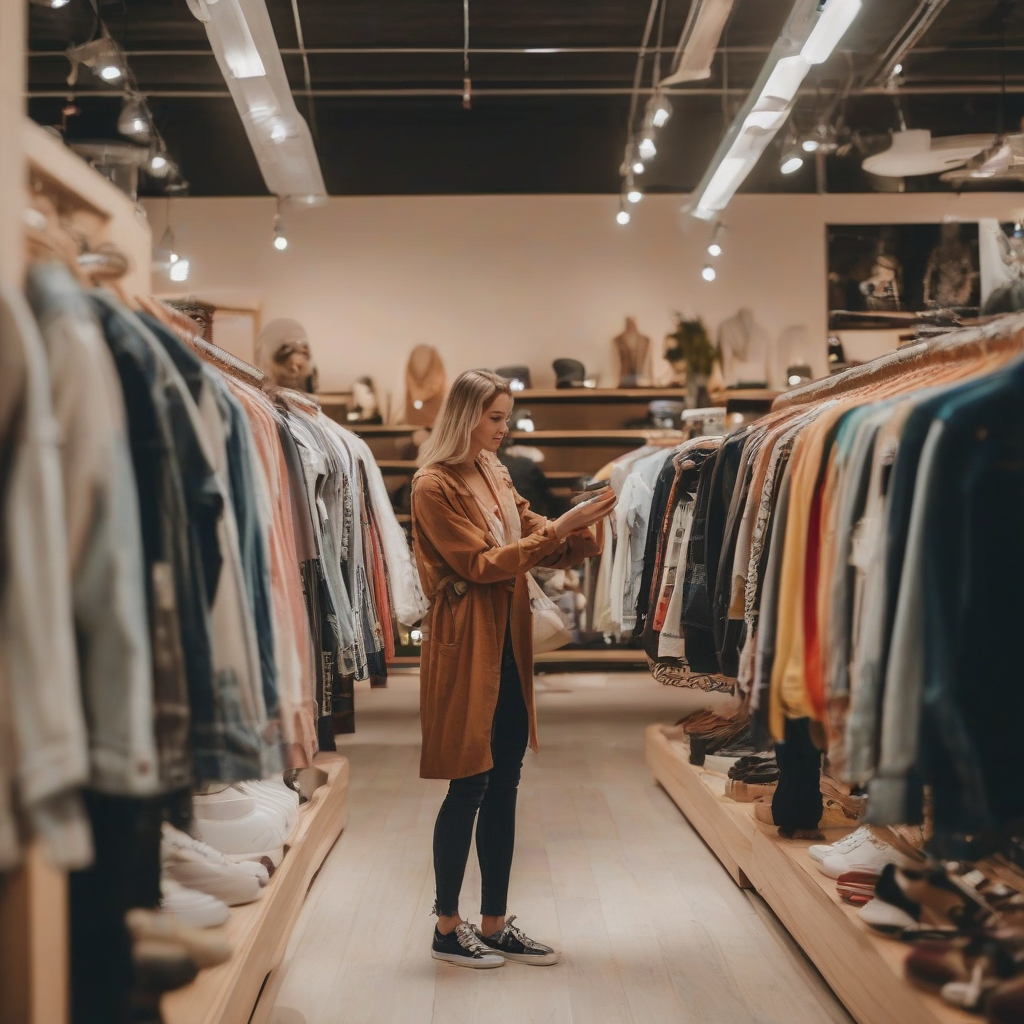 person shopping in clothing store by मुफ्त एआई छवि जनरेटर - बिना लॉगिन के✨ | AIGAZOU