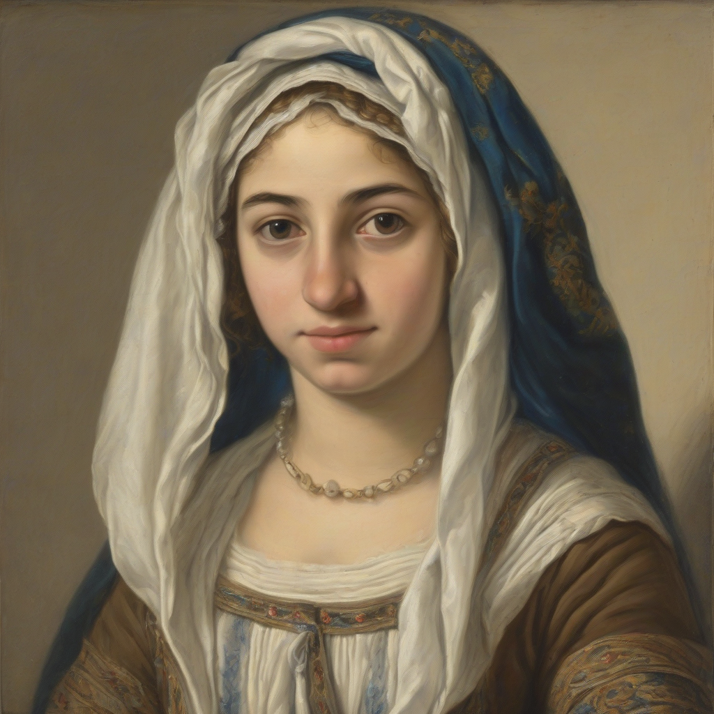 young woman in the 18th century from jerusalem by Générateur d'images par IA gratuit - Aucune connexion nécessaire✨ | AIGAZOU