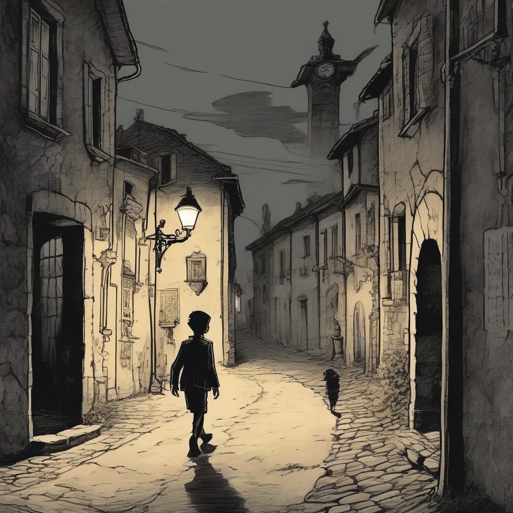 jovanni walks towards the old town at dusk by Générateur d'images par IA gratuit - Aucune connexion nécessaire✨ | AIGAZOU