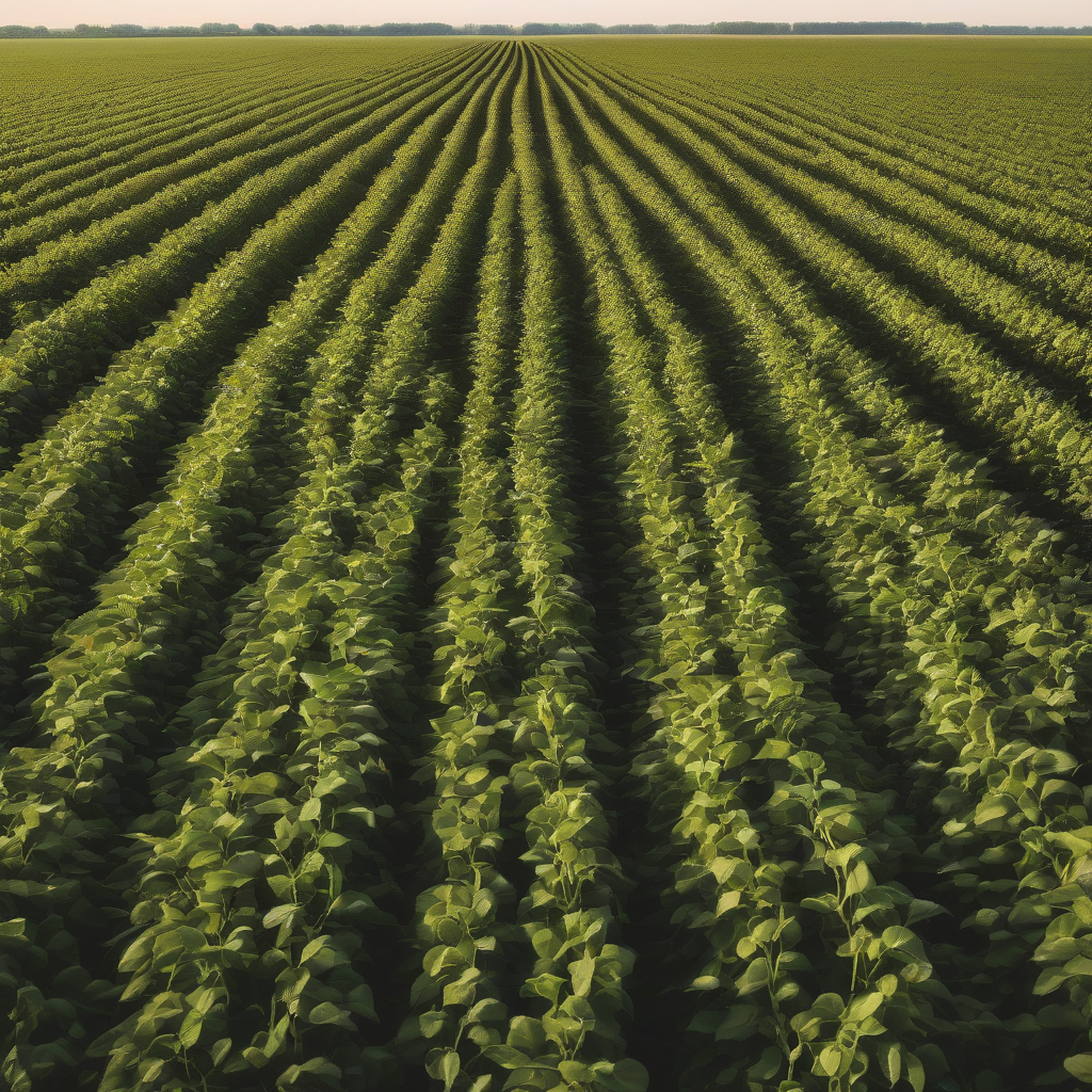 endless soybean field in monoculture by मुफ्त एआई छवि जनरेटर - बिना लॉगिन के✨ | AIGAZOU