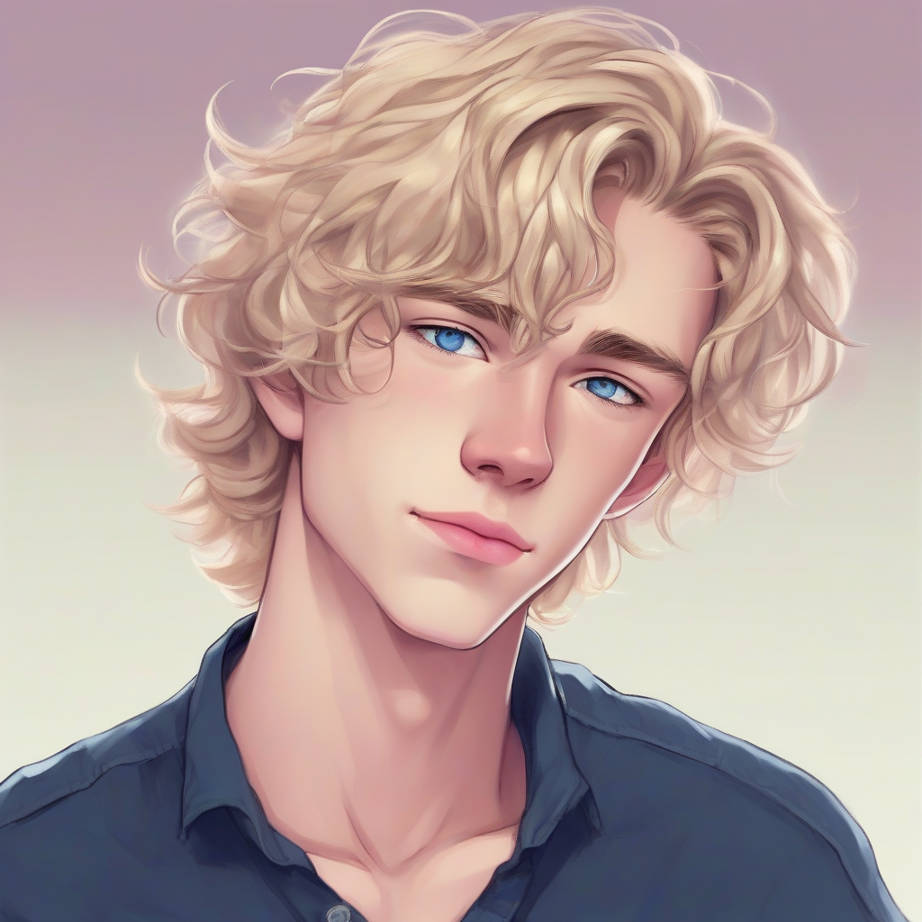 attractive young man 16 years old with blonde hair and blue eyes by मुफ्त एआई छवि जनरेटर - बिना लॉगिन के✨ | AIGAZOU