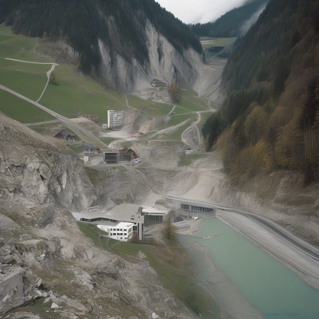 future scenario landslide car crash schwanden glarus photography by मुफ्त एआई छवि जनरेटर - बिना लॉगिन के✨ | AIGAZOU