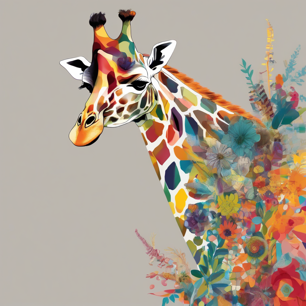 giraffe goethe bunt by Générateur d'images par IA gratuit - Aucune connexion nécessaire✨ | AIGAZOU