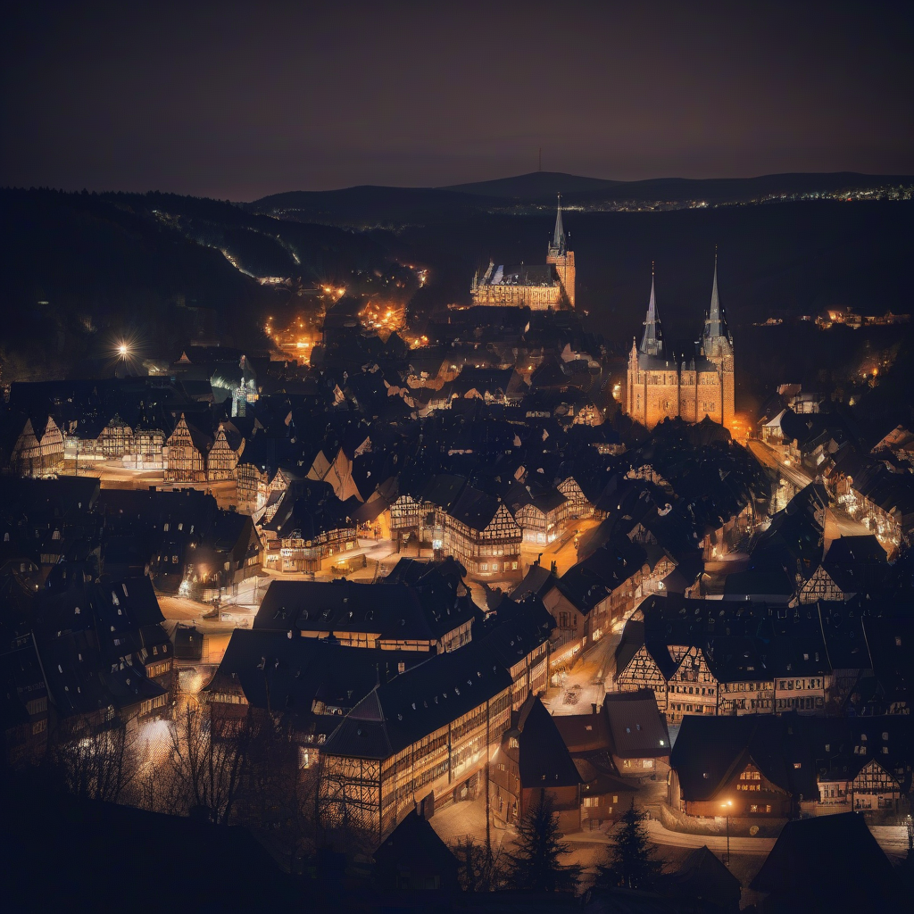 wernigerode night castle photography by मुफ्त एआई छवि जनरेटर - बिना लॉगिन के✨ | AIGAZOU