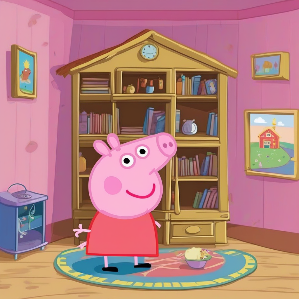 peppa pig alone in her house by मुफ्त एआई छवि जनरेटर - बिना लॉगिन के✨ | AIGAZOU