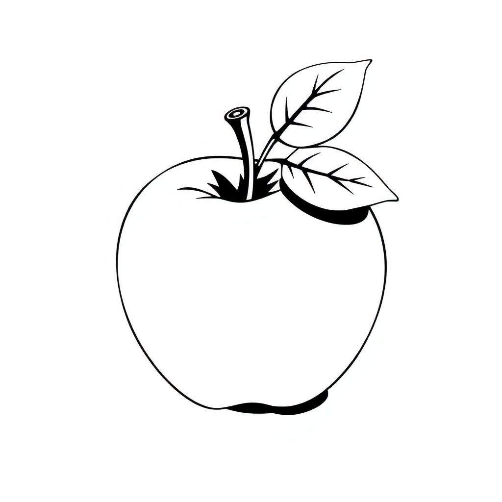 apple black white simple by Générateur d'images par IA gratuit - Aucune connexion nécessaire✨ | AIGAZOU