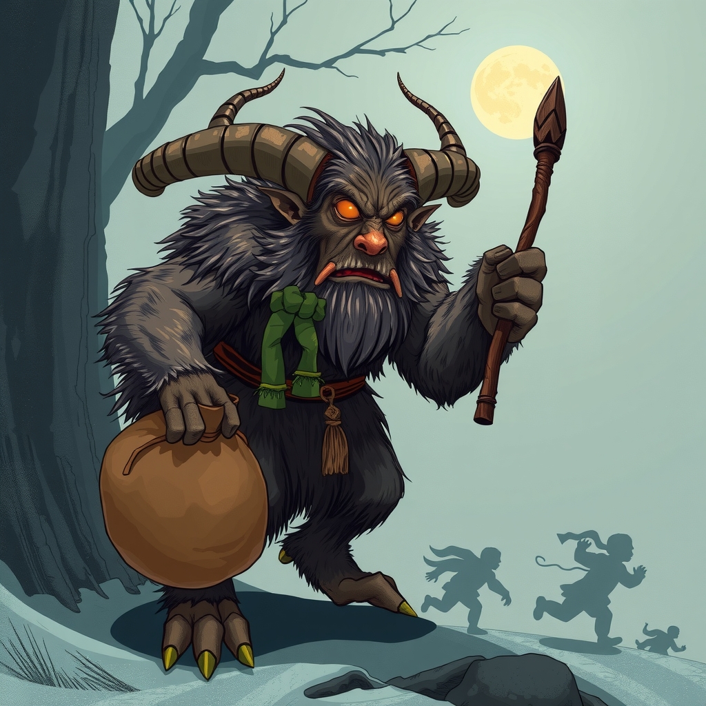 a scary krampus big and hairy by मुफ्त एआई छवि जनरेटर - बिना लॉगिन के✨ | AIGAZOU