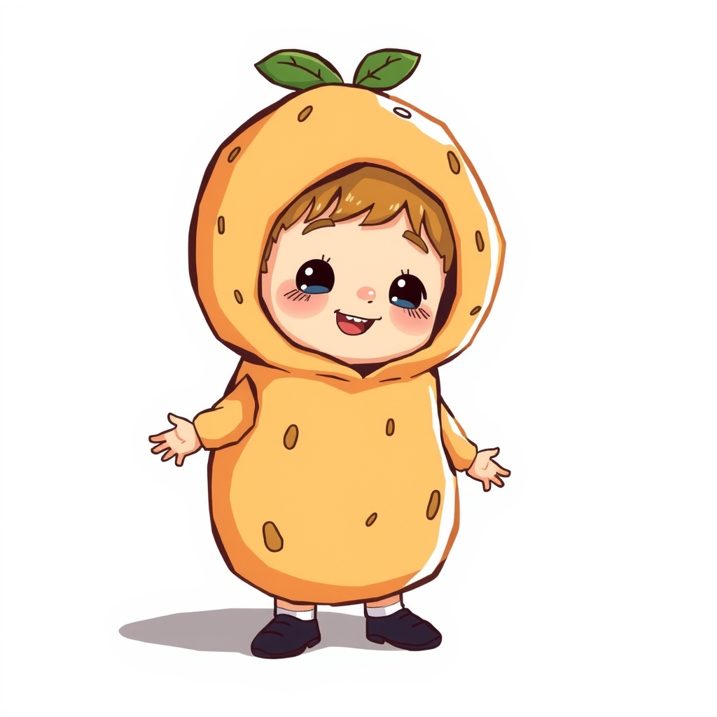 a cute boy in a potato costume by मुफ्त एआई छवि जनरेटर - बिना लॉगिन के✨ | AIGAZOU