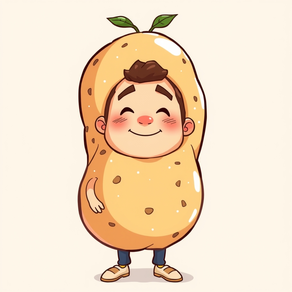 cute 37 year old man in potato costume by Générateur d'images par IA gratuit - Aucune connexion nécessaire✨ | AIGAZOU