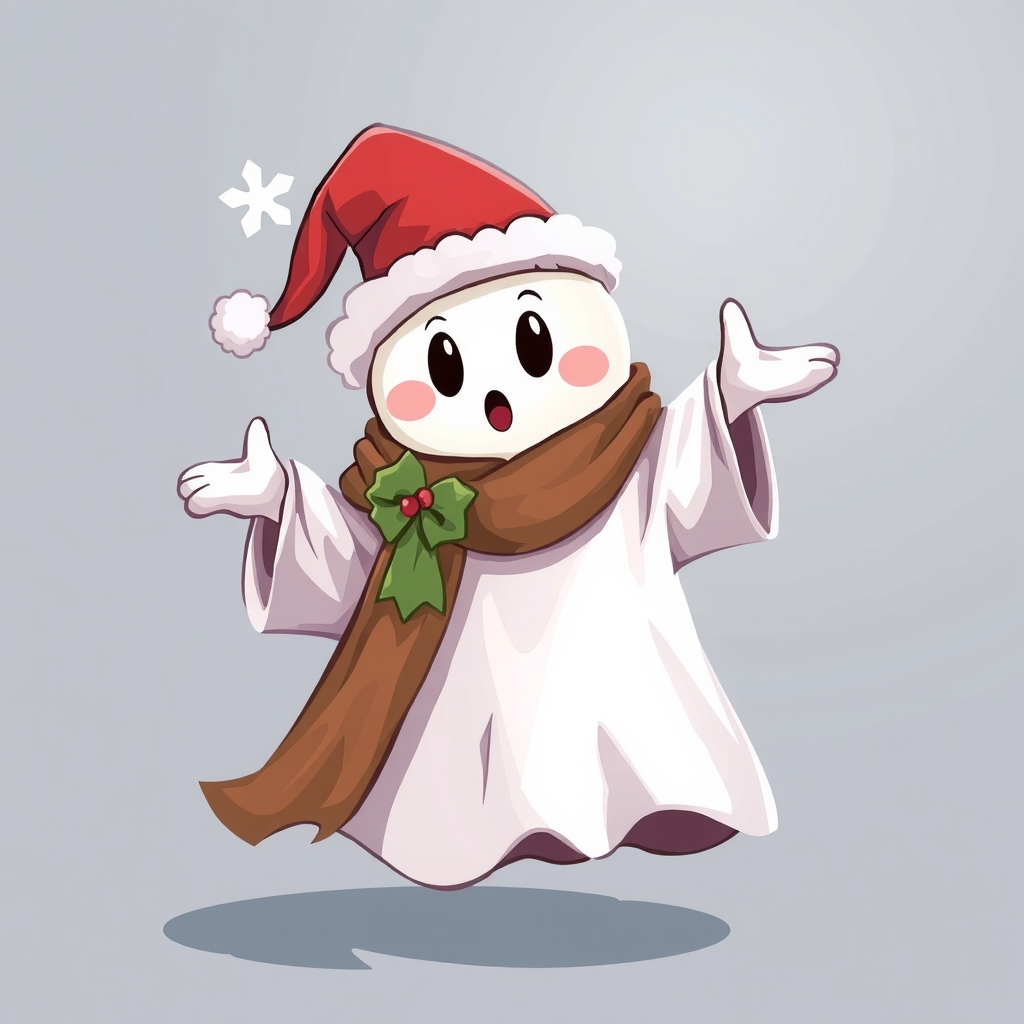 a ghost wearing a costume suitable for christmas by मुफ्त एआई छवि जनरेटर - बिना लॉगिन के✨ | AIGAZOU