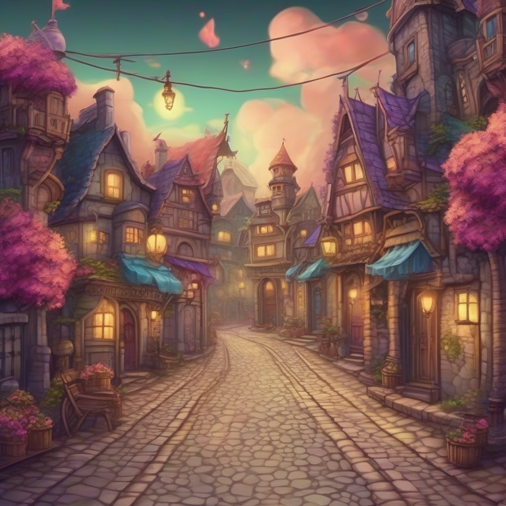 fantasy street background by Générateur d'images par IA gratuit - Aucune connexion nécessaire✨ | AIGAZOU