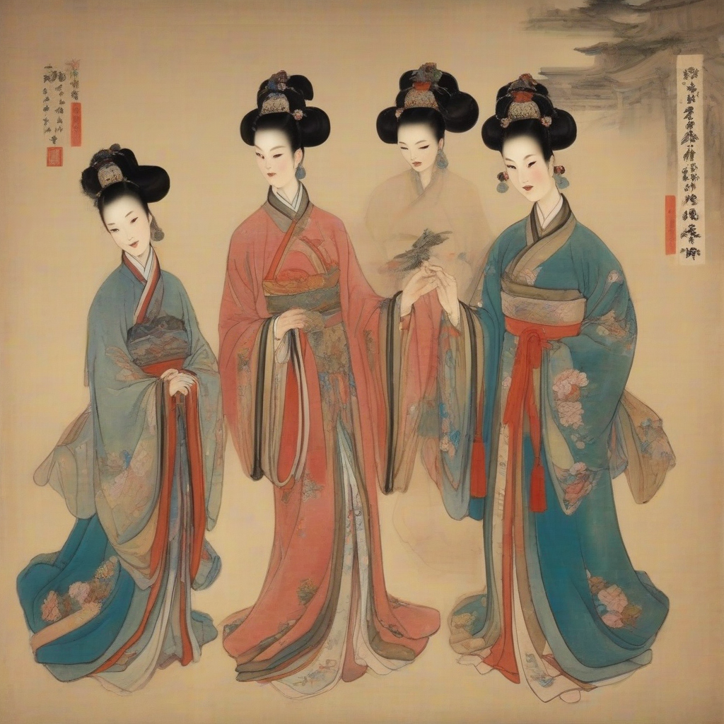 ancient chinese court ladies by Générateur d'images par IA gratuit - Aucune connexion nécessaire✨ | AIGAZOU