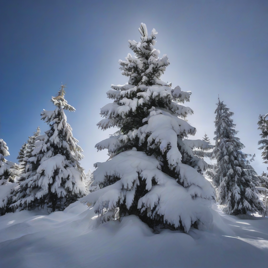 snow covered fir tree by मुफ्त एआई छवि जनरेटर - बिना लॉगिन के✨ | AIGAZOU