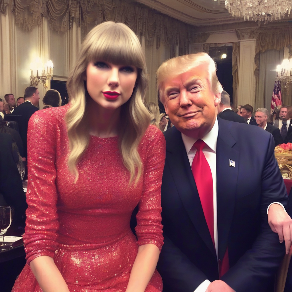 taylor swift and donald trump by मुफ्त एआई छवि जनरेटर - बिना लॉगिन के✨ | AIGAZOU