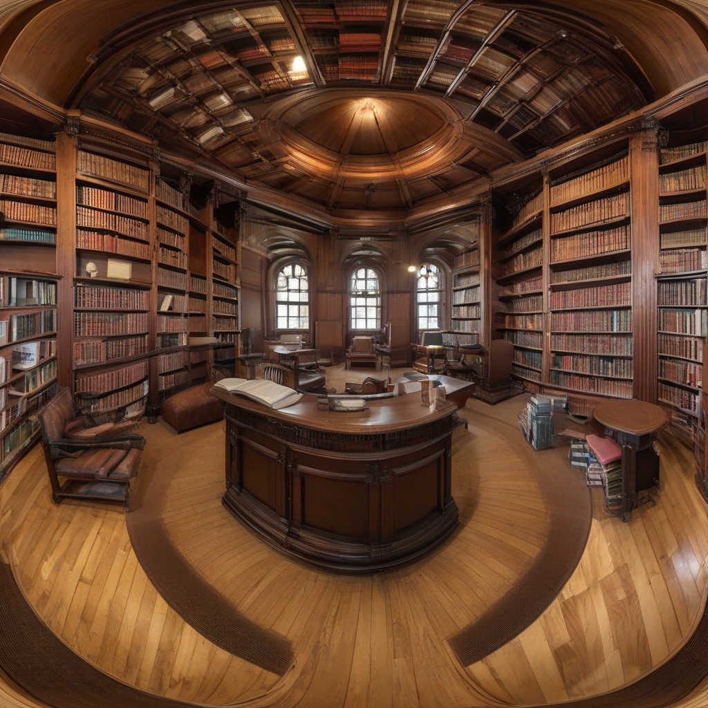 360 degree library image by मुफ्त एआई छवि जनरेटर - बिना लॉगिन के✨ | AIGAZOU