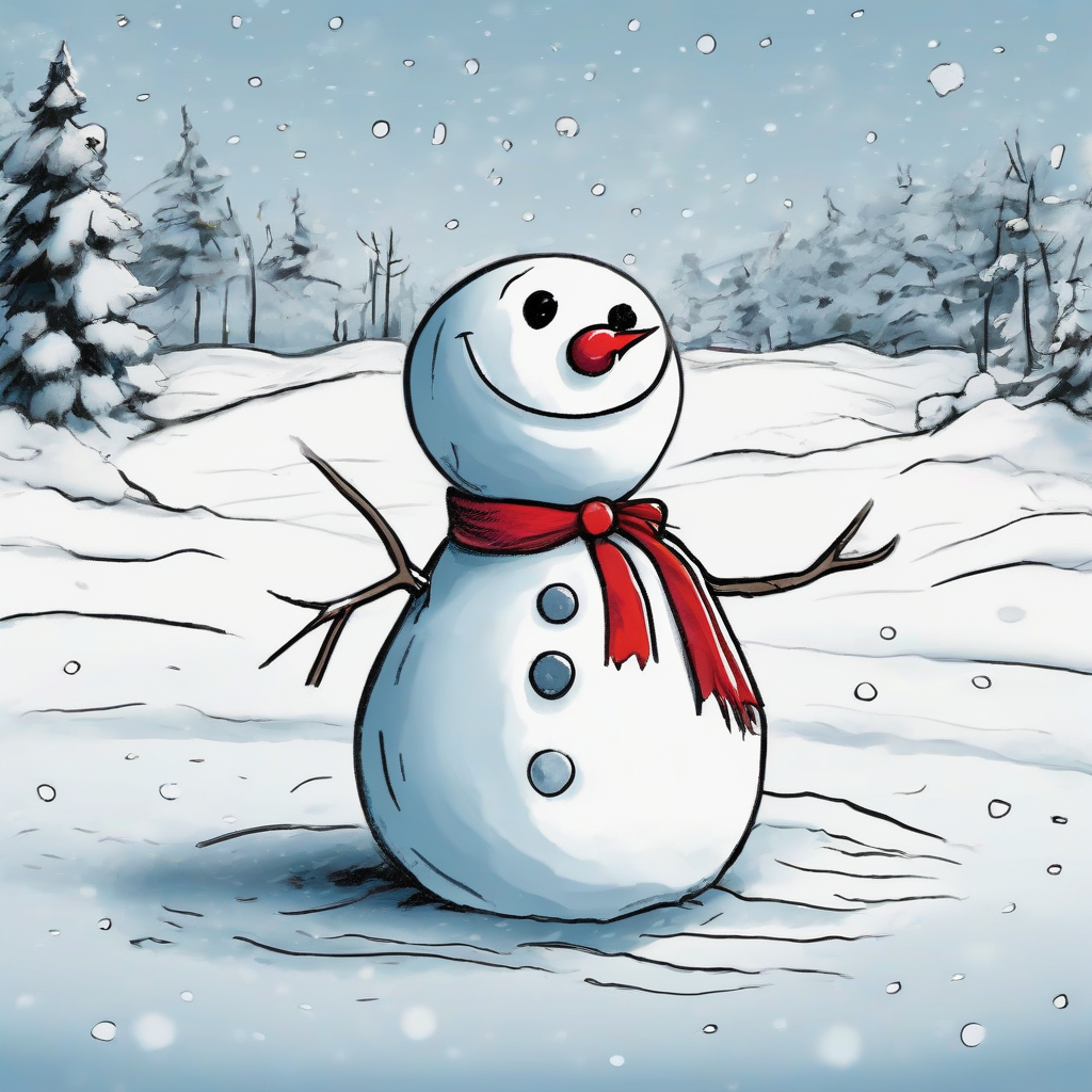 a snowman with big eyes red nose big mouth by Générateur d'images par IA gratuit - Aucune connexion nécessaire✨ | AIGAZOU