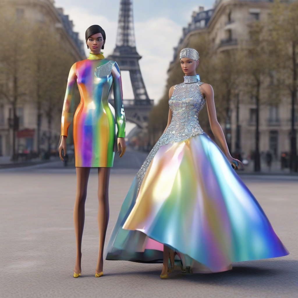 3d model paris collection two girls by मुफ्त एआई छवि जनरेटर - बिना लॉगिन के✨ | AIGAZOU