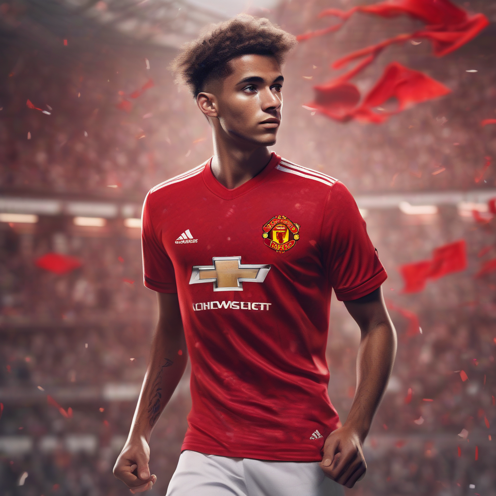 23 year old soccer player manchester united by मुफ्त एआई छवि जनरेटर - बिना लॉगिन के✨ | AIGAZOU