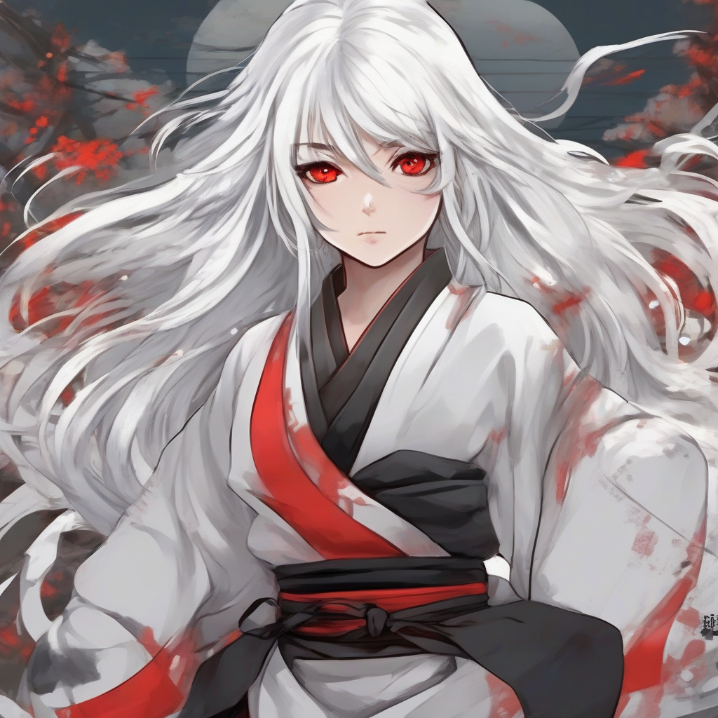 anime style girl with silver hair red eyes by मुफ्त एआई छवि जनरेटर - बिना लॉगिन के✨ | AIGAZOU