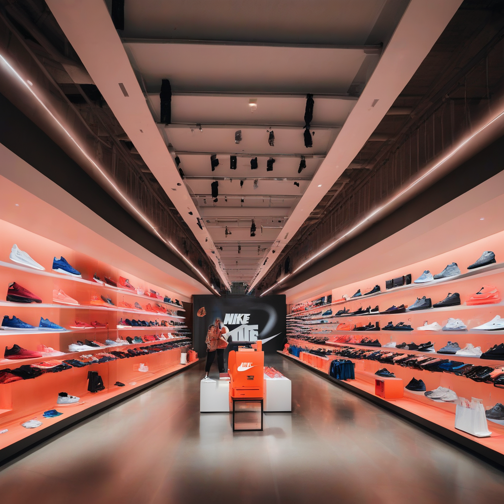 a person shopping at nike store by मुफ्त एआई छवि जनरेटर - बिना लॉगिन के✨ | AIGAZOU