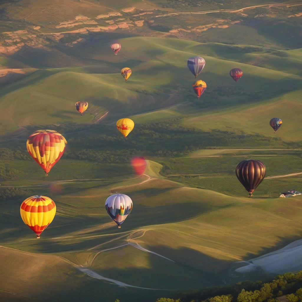 hot air balloons over spectacular landscapes at a balloon festival by मुफ्त एआई छवि जनरेटर - बिना लॉगिन के✨ | AIGAZOU