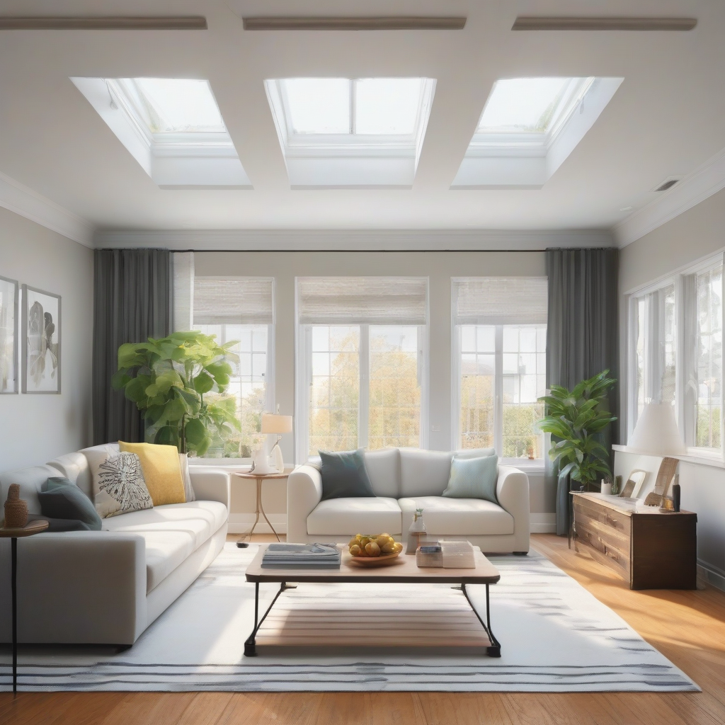 modern american living room white ceiling by Générateur d'images par IA gratuit - Aucune connexion nécessaire✨ | AIGAZOU