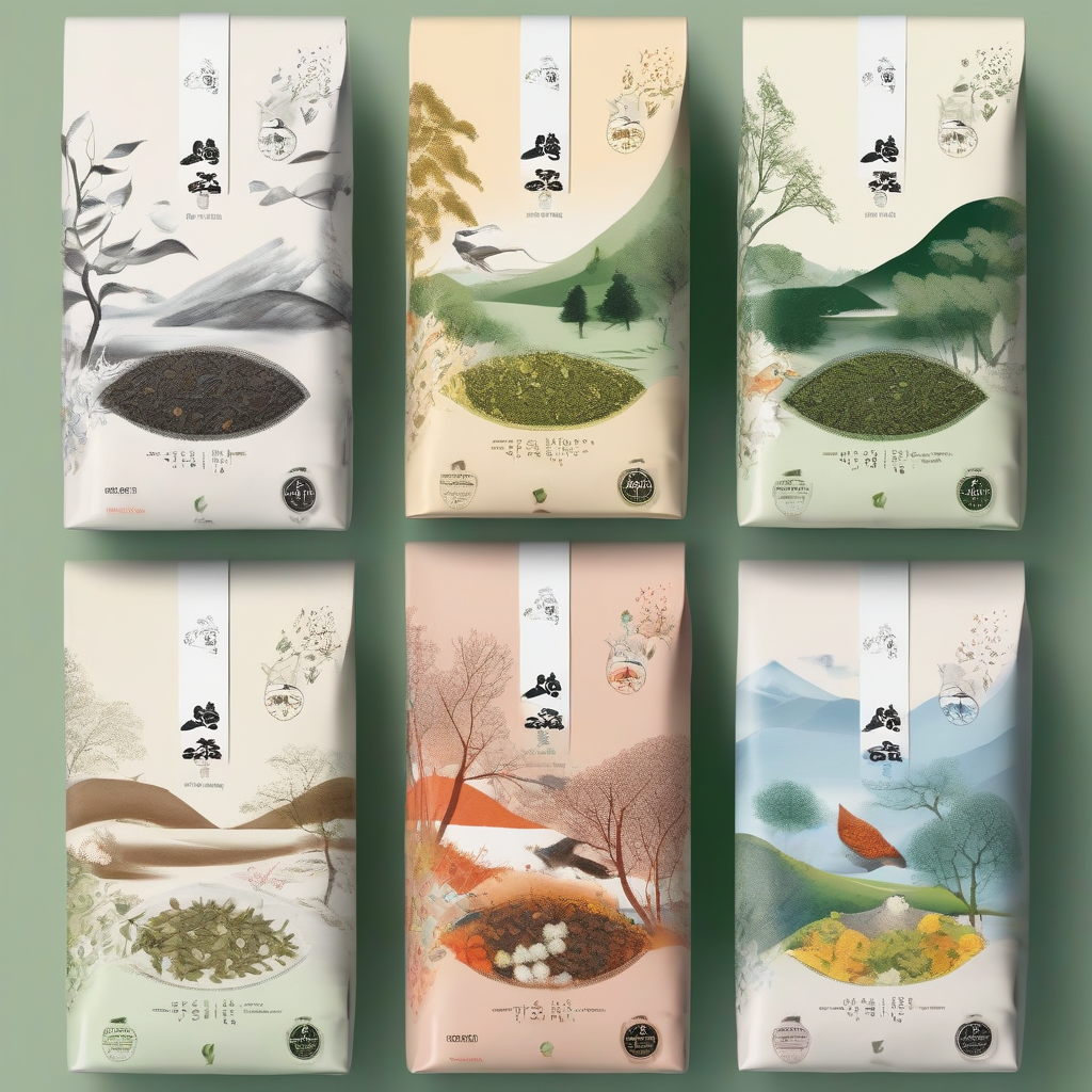 tea bag packaging design with four seasons theme by मुफ्त एआई छवि जनरेटर - बिना लॉगिन के✨ | AIGAZOU