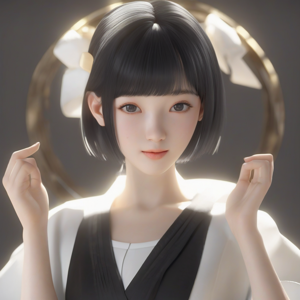 3d model japanese 18 year old with golden ratio face by मुफ्त एआई छवि जनरेटर - बिना लॉगिन के✨ | AIGAZOU