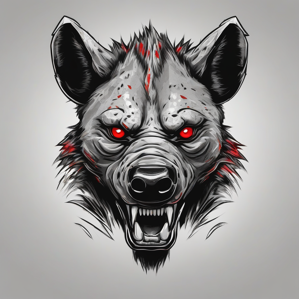 esport logo aggressive hyena black white red eyes by मुफ्त एआई छवि जनरेटर - बिना लॉगिन के✨ | AIGAZOU