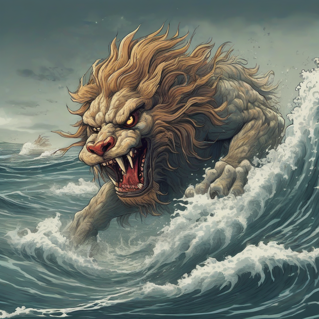 scary monster emerges from the sea by मुफ्त एआई छवि जनरेटर - बिना लॉगिन के✨ | AIGAZOU