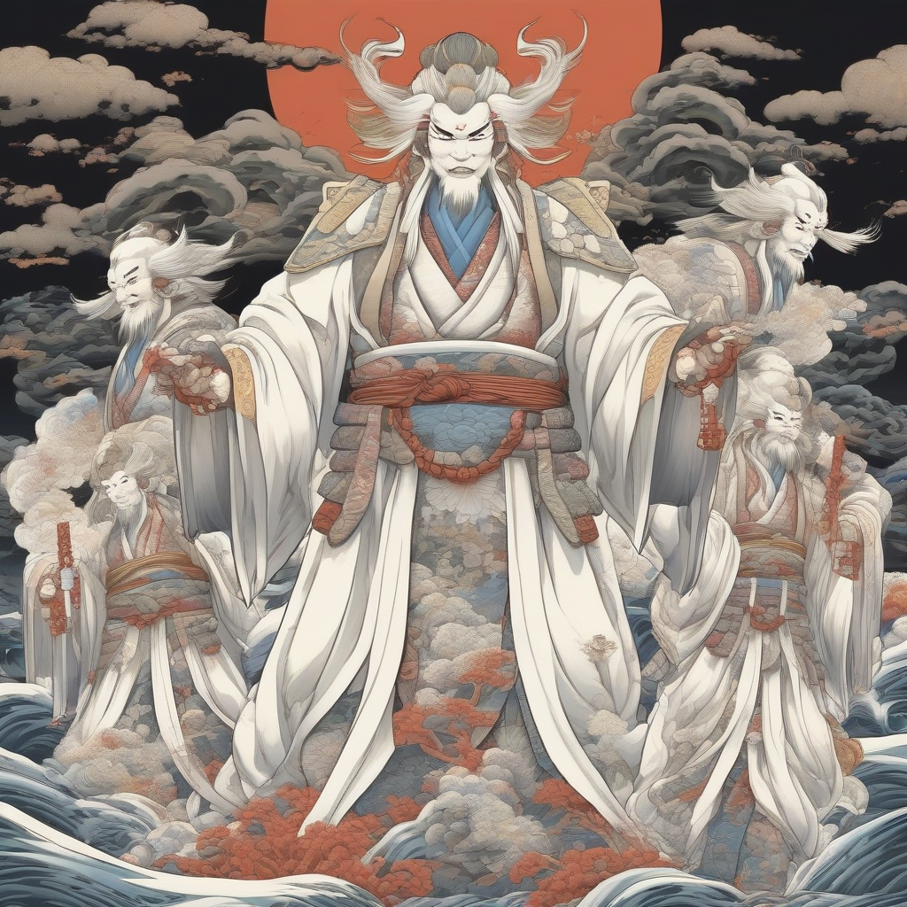 japanese gods in white robes by मुफ्त एआई छवि जनरेटर - बिना लॉगिन के✨ | AIGAZOU