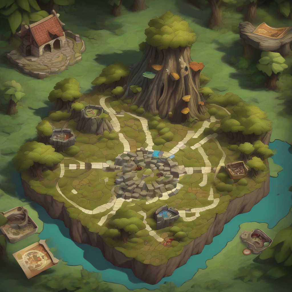 board game map with dragon nest by मुफ्त एआई छवि जनरेटर - बिना लॉगिन के✨ | AIGAZOU