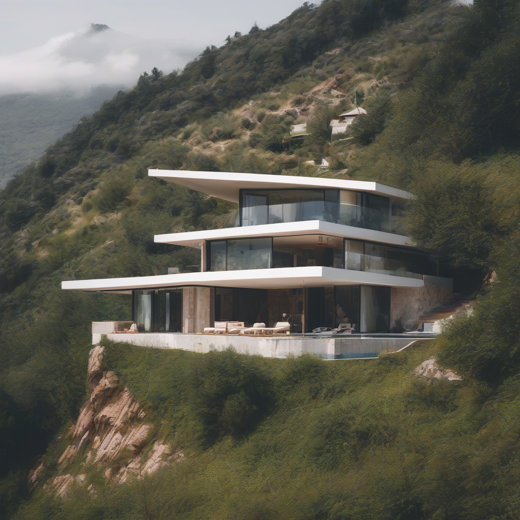 a villa on a mountain by Générateur d'images par IA gratuit - Aucune connexion nécessaire✨ | AIGAZOU