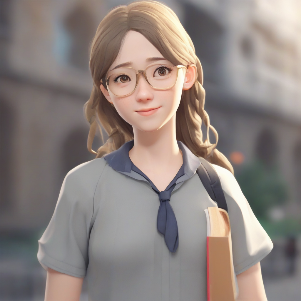 female student character upper body by Générateur d'images par IA gratuit - Aucune connexion nécessaire✨ | AIGAZOU