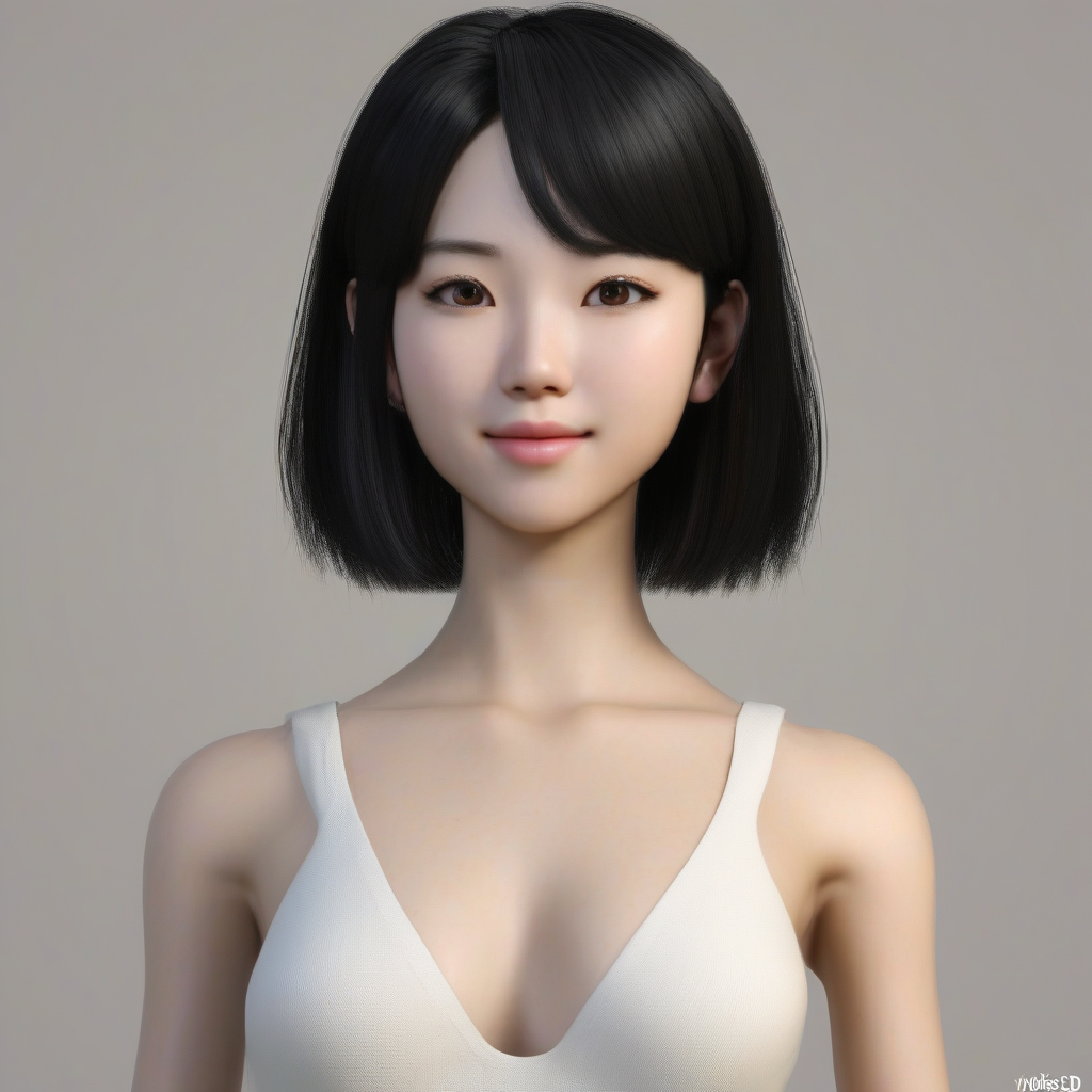 japanese 3d model with golden ratio face by मुफ्त एआई छवि जनरेटर - बिना लॉगिन के✨ | AIGAZOU