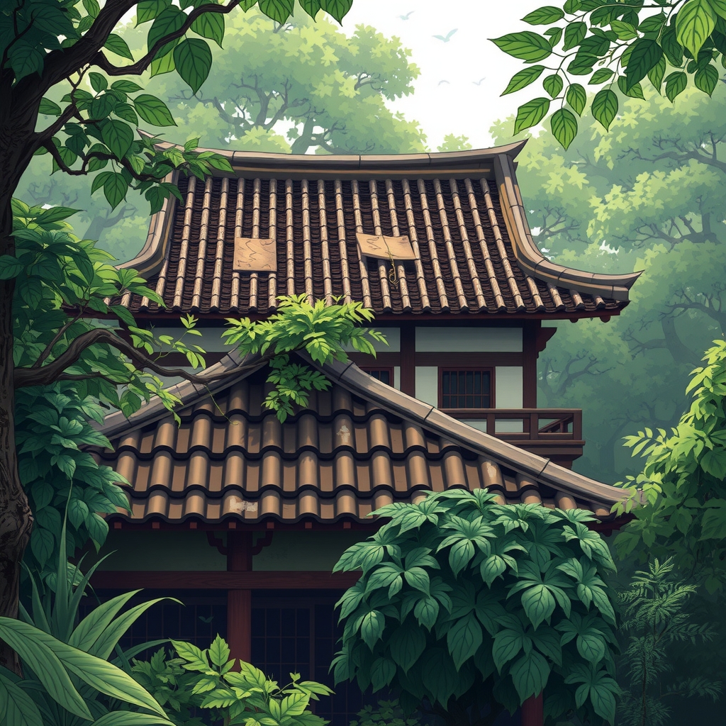 ancient japanese house in the forest by मुफ्त एआई छवि जनरेटर - बिना लॉगिन के✨ | AIGAZOU