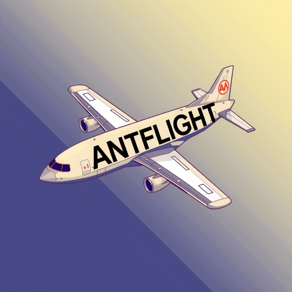 an airplane with antflight written on it by मुफ्त एआई छवि जनरेटर - बिना लॉगिन के✨ | AIGAZOU