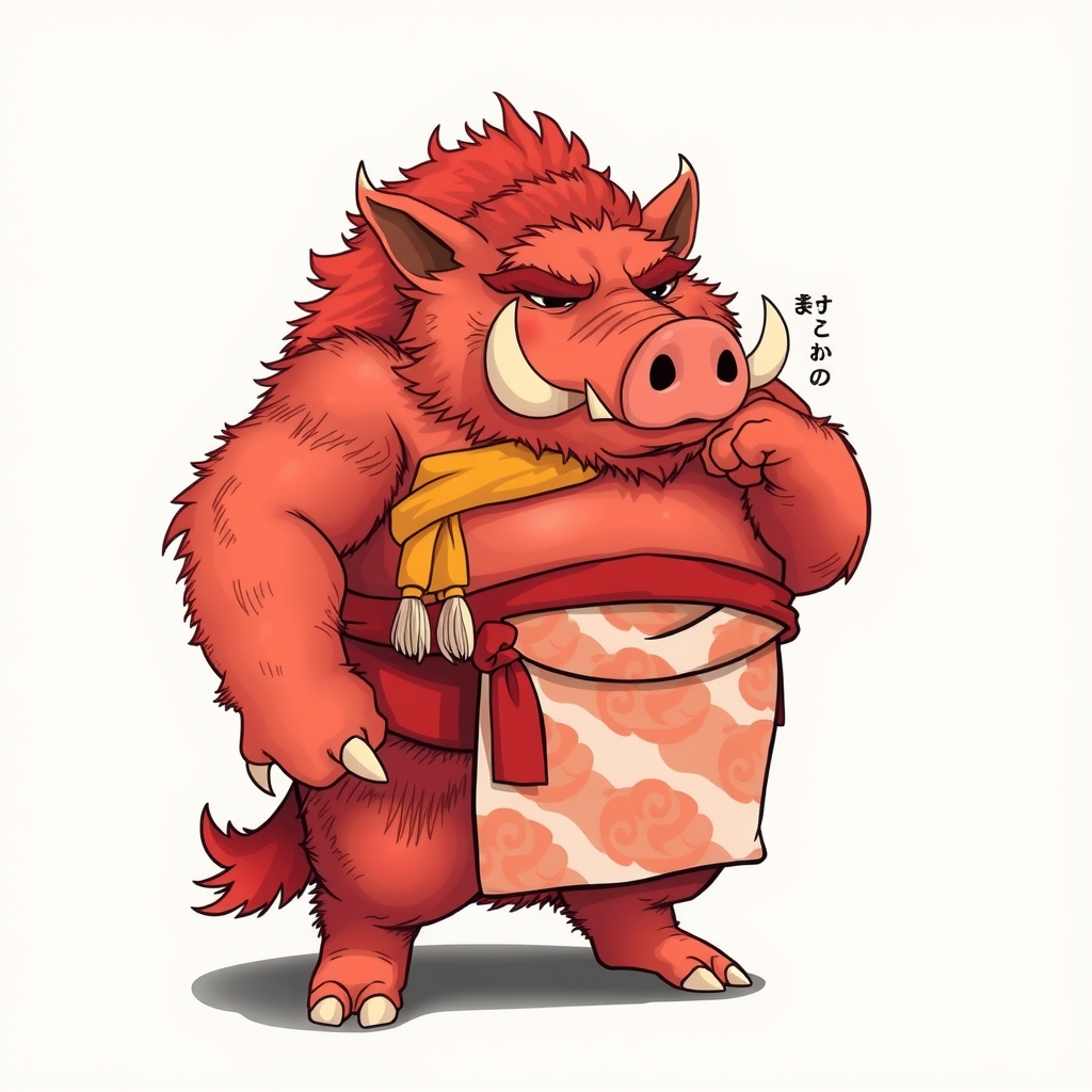 red and white robes and loincloth fat boar orc by मुफ्त एआई छवि जनरेटर - बिना लॉगिन के✨ | AIGAZOU