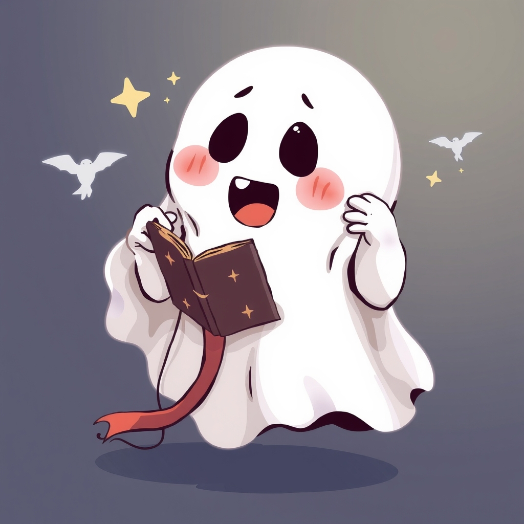 a cute ghost appeared by أداة مجانية لإنشاء الصور بالذكاء الاصطناعي - إنشاء الصور بدون تسجيل الدخول | AIGAZOU