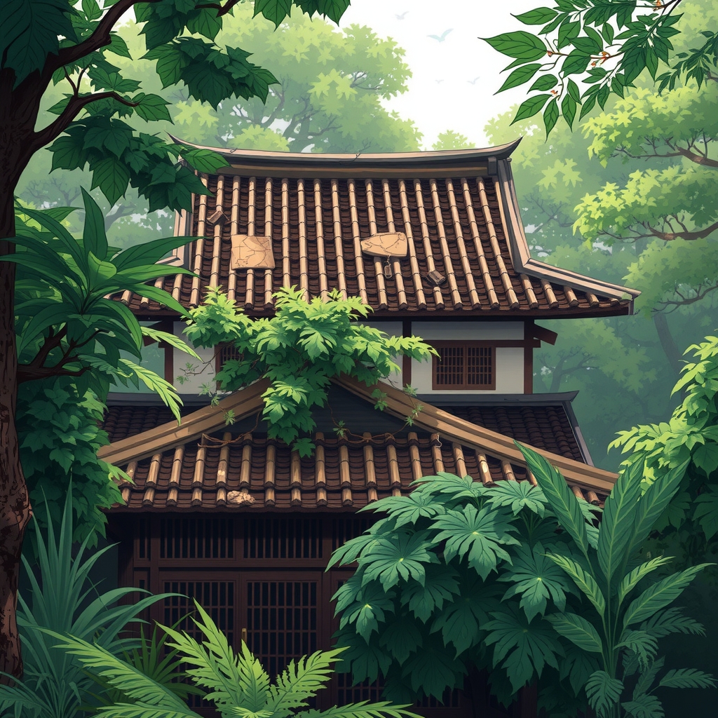 ancient japanese house in the forest by Générateur d'images par IA gratuit - Aucune connexion nécessaire✨ | AIGAZOU