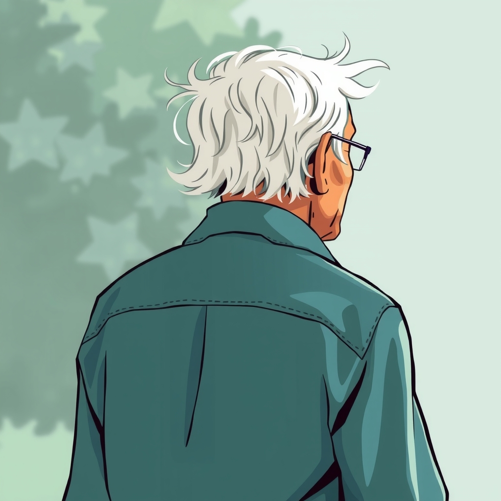 an old man with white hair in teal green outfit by मुफ्त एआई छवि जनरेटर - बिना लॉगिन के✨ | AIGAZOU