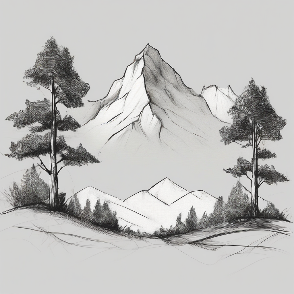 three peaks with trees by मुफ्त एआई छवि जनरेटर - बिना लॉगिन के✨ | AIGAZOU